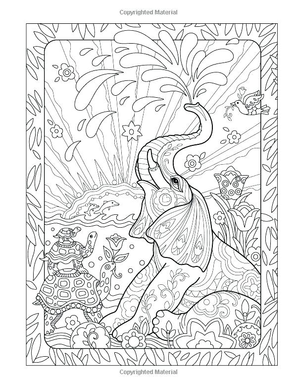 600x776 Elephant Adult Coloring Page Elephant Adult Coloring Pages