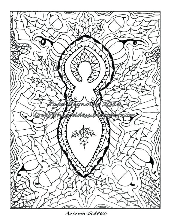 Autumn Mandala Coloring Pages Vanda 570x733 Autumn Mandala Coloring Pages Vanda