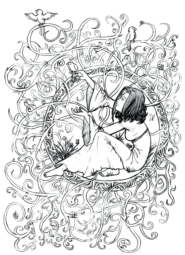 Fairy Garden Coloring Pages Best Adult Coloring Book Pages 736x1012 Fairy Garden Coloring Pages Best Adult Coloring Book Pages