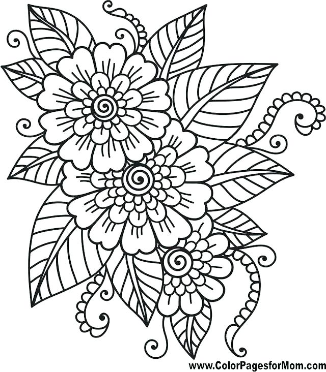 Flower Garden Coloring Page Coloring Page Of A Flower Printable 640x732 Flower Garden Coloring Page Coloring Page Of A Flower Printable