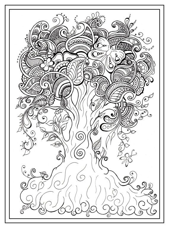 Adult Colouring In Pdf Download Tree Dragonfly Henna Zen Mandalas 570x770 Adult Colouring In Pdf Download Tree Dragonfly Henna Zen Mandalas
