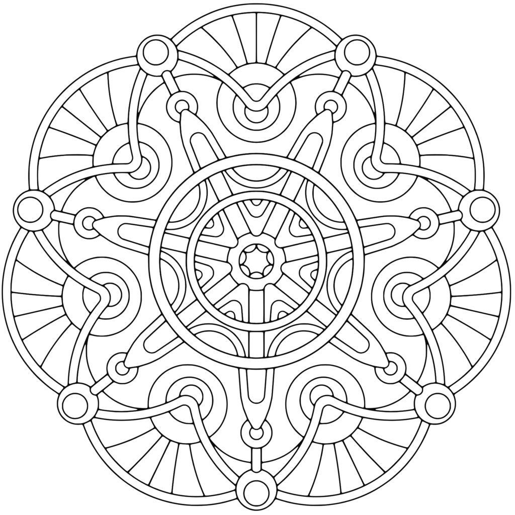 1024x1024 Adult Coloring Pages Geometric Acpra