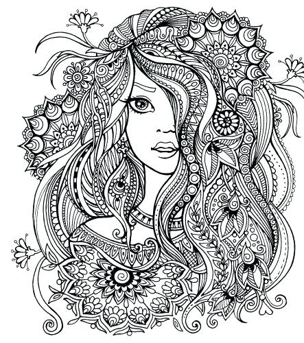 443x500 Adult Color Page Free Coloring Pages Lion Head Drawing Adult