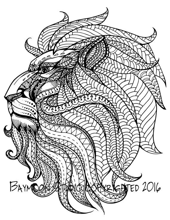 Adult Coloring Pages Lion at GetColorings.com | Free printable ...