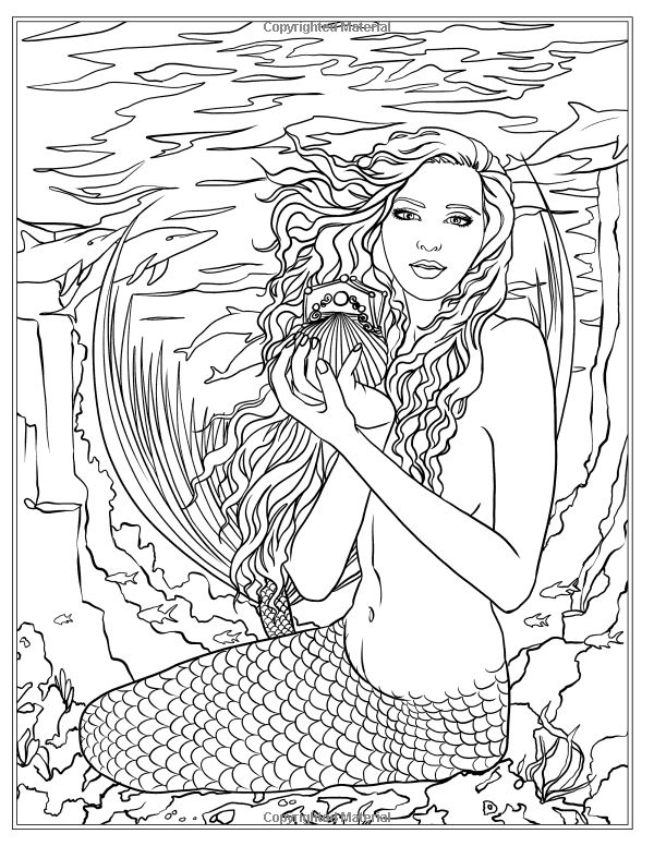 25 Best Mermaid Adult Coloring Pages For Adults Images 600x776 25 Best Mermaid Adult Coloring Pages For Adults Images