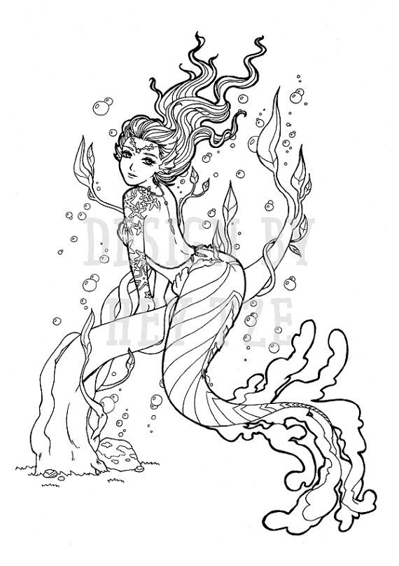 Mermaid Colouring Page, Mermaid Adult Colouring Page, Adult 570x807 Mermaid Colouring Page, Mermaid Adult Colouring Page, Adult