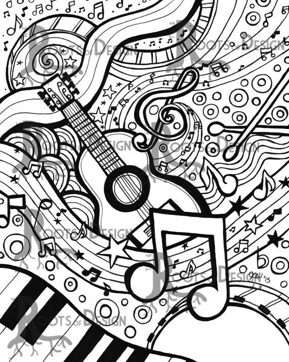 570x713 Music Coloring Pages For Adults Educational Coloring Pages
