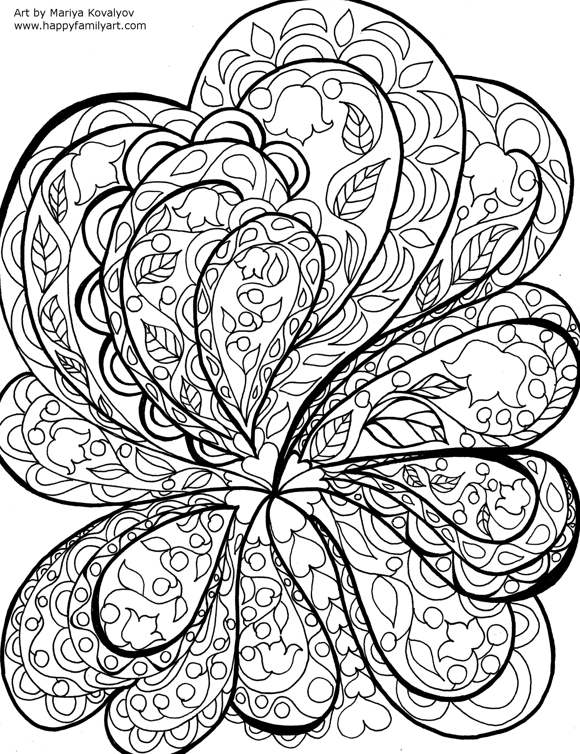 2000x2599 Original And Fun Coloring Pages Nature Pattern, Adult Coloring