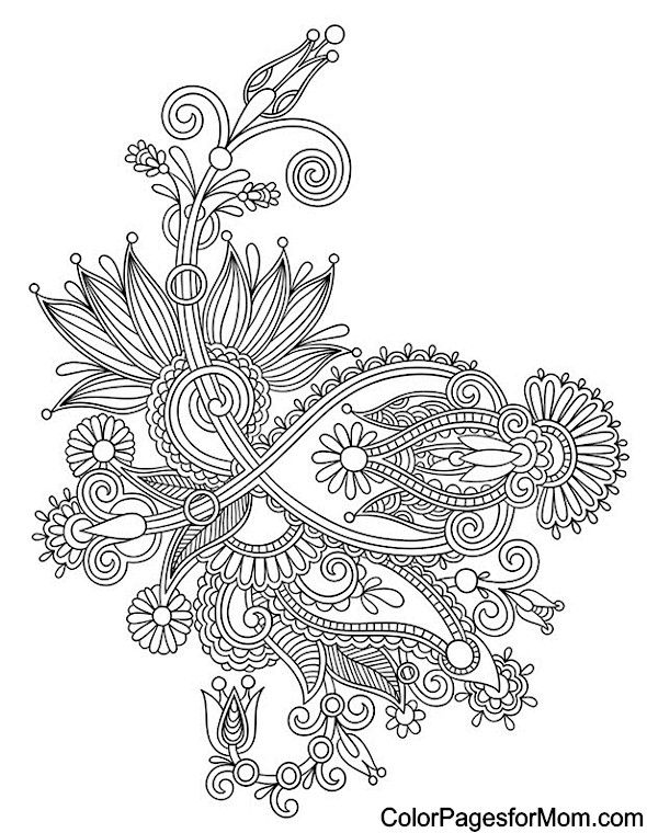 590x760 Paisley Coloring Page 3 Coloring