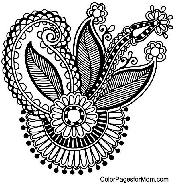 610x641 Paisley Coloring Page 32 Hennamehndi Inspirations, Patterns