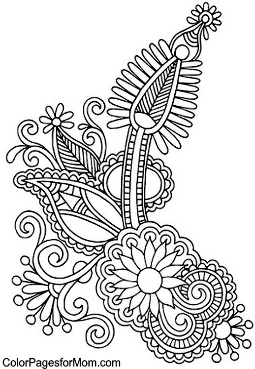518x747 Paisley Coloring Pages Coloring Pages Adult
