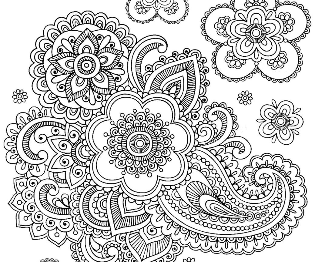 1039x864 Pictures Fabulous Paisley Designs Coloring Pages Wonderful Page