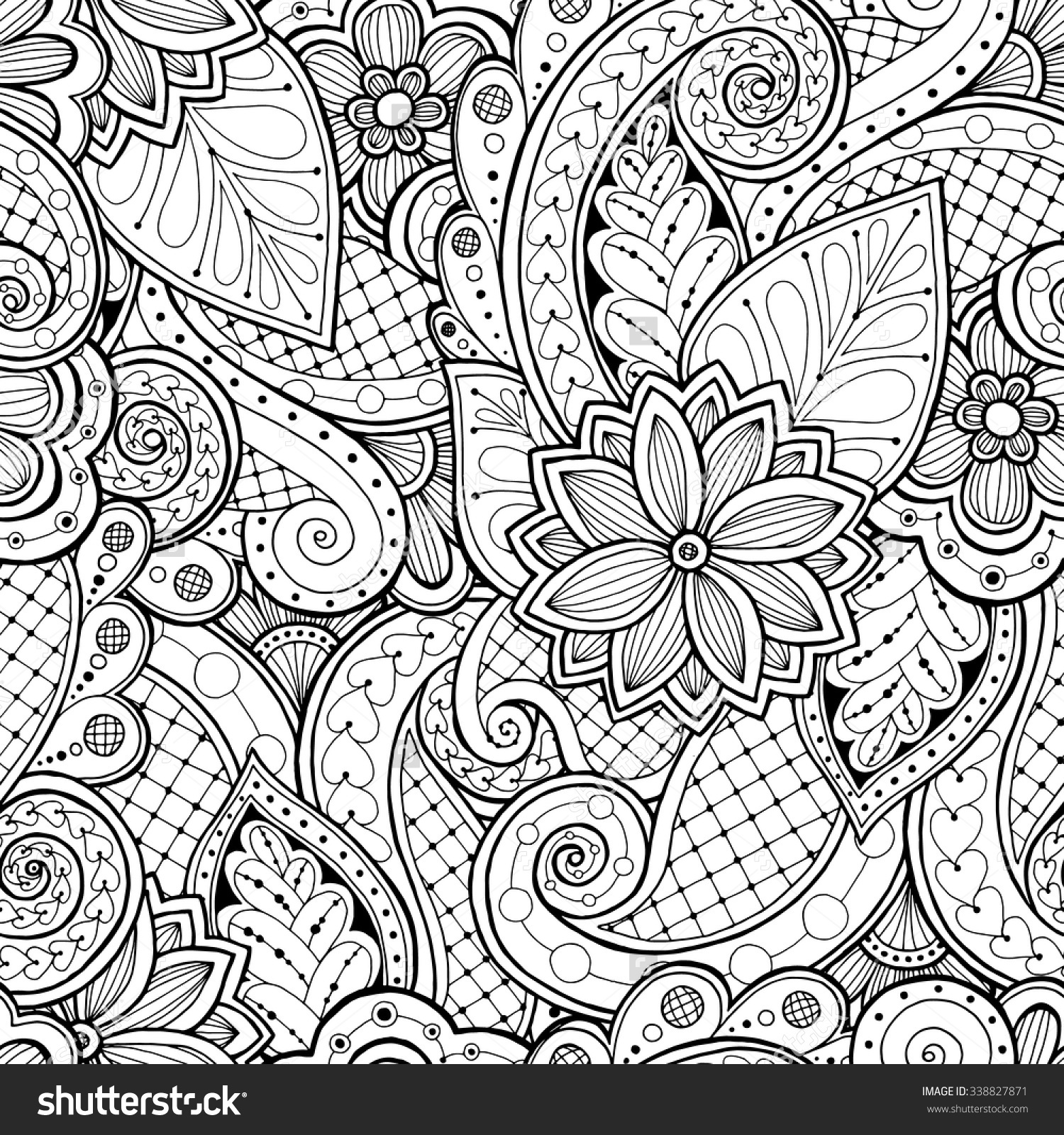 1500x1600 Beautiful Doodle Seamless Background In Vector With Doodles Free