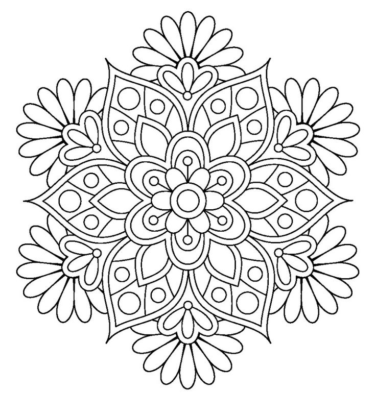 736x817 Flower Coloring Pages For Adults