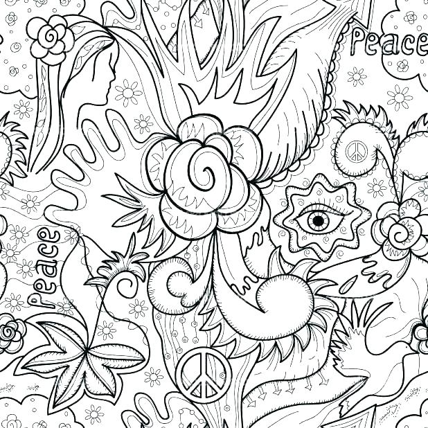 618x618 Flower Design Coloring Pages Flower Coloring Pages For Adults