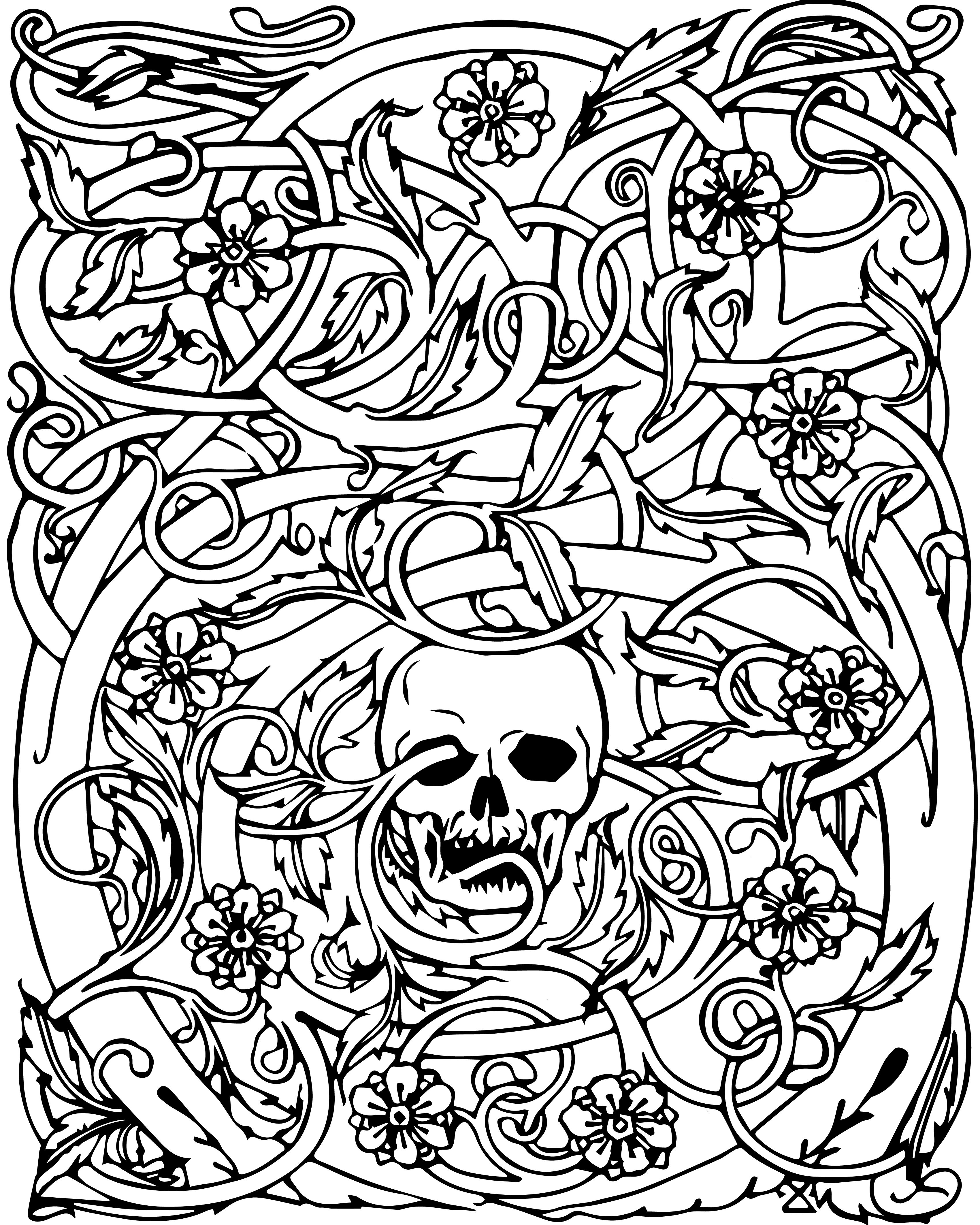 3400x4250 Free Adult Coloring Pages Pdf Coloring Halloween