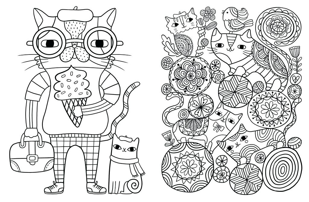 1024x671 Posh Adult Coloring Book Cats Kittens For Comfort Creativity
