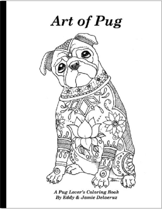 570x734 Art Of Pug Coloring Book