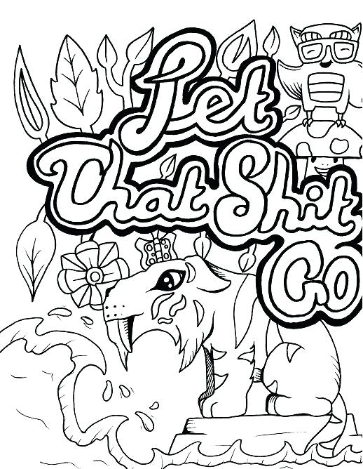 518x668 Swearword Coloring Pages Tiger Adult Coloring Page Swear Free