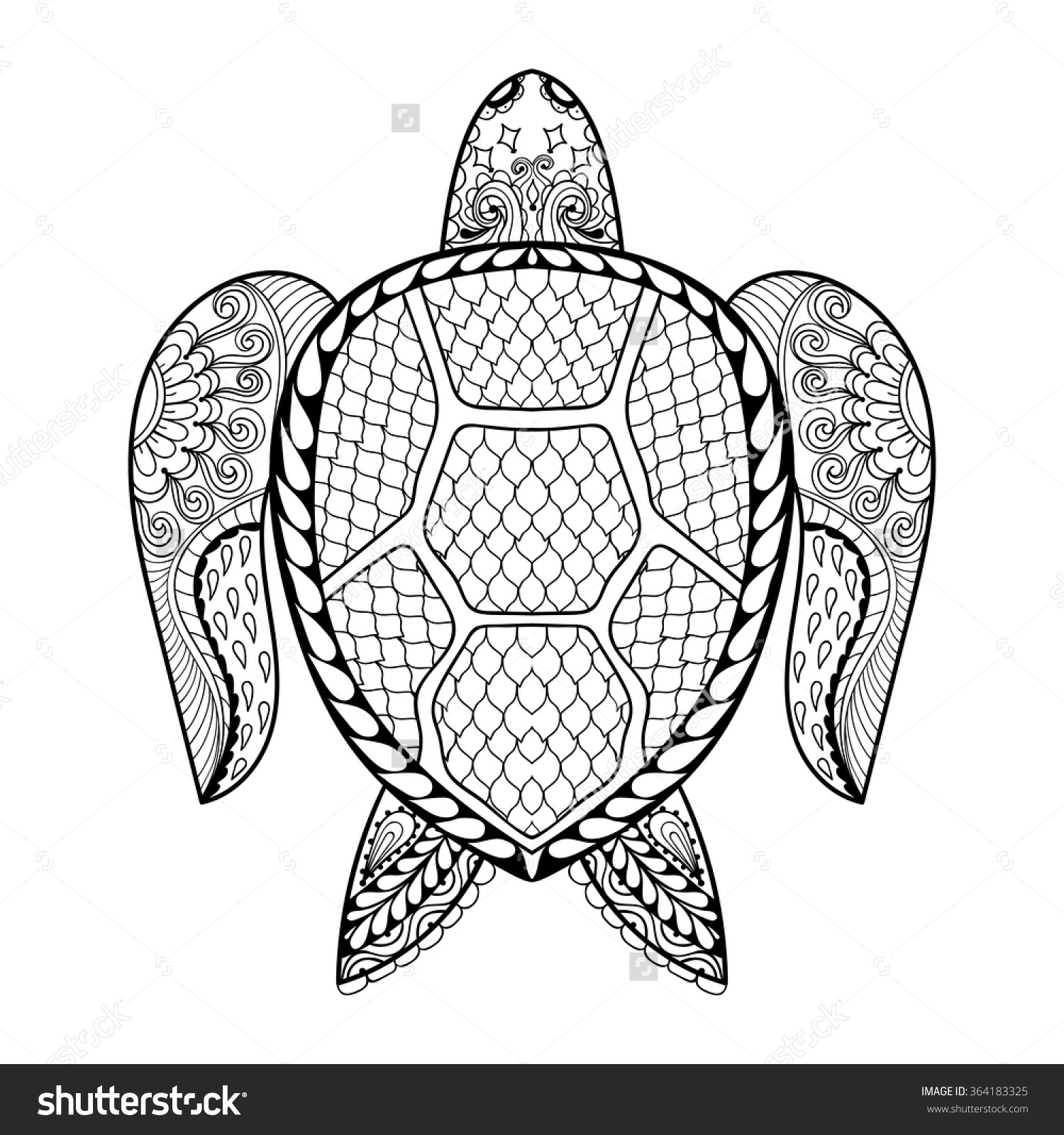 1500x1600 Sea Turtle Adult Coloring Pages Animal Patterns Printable
