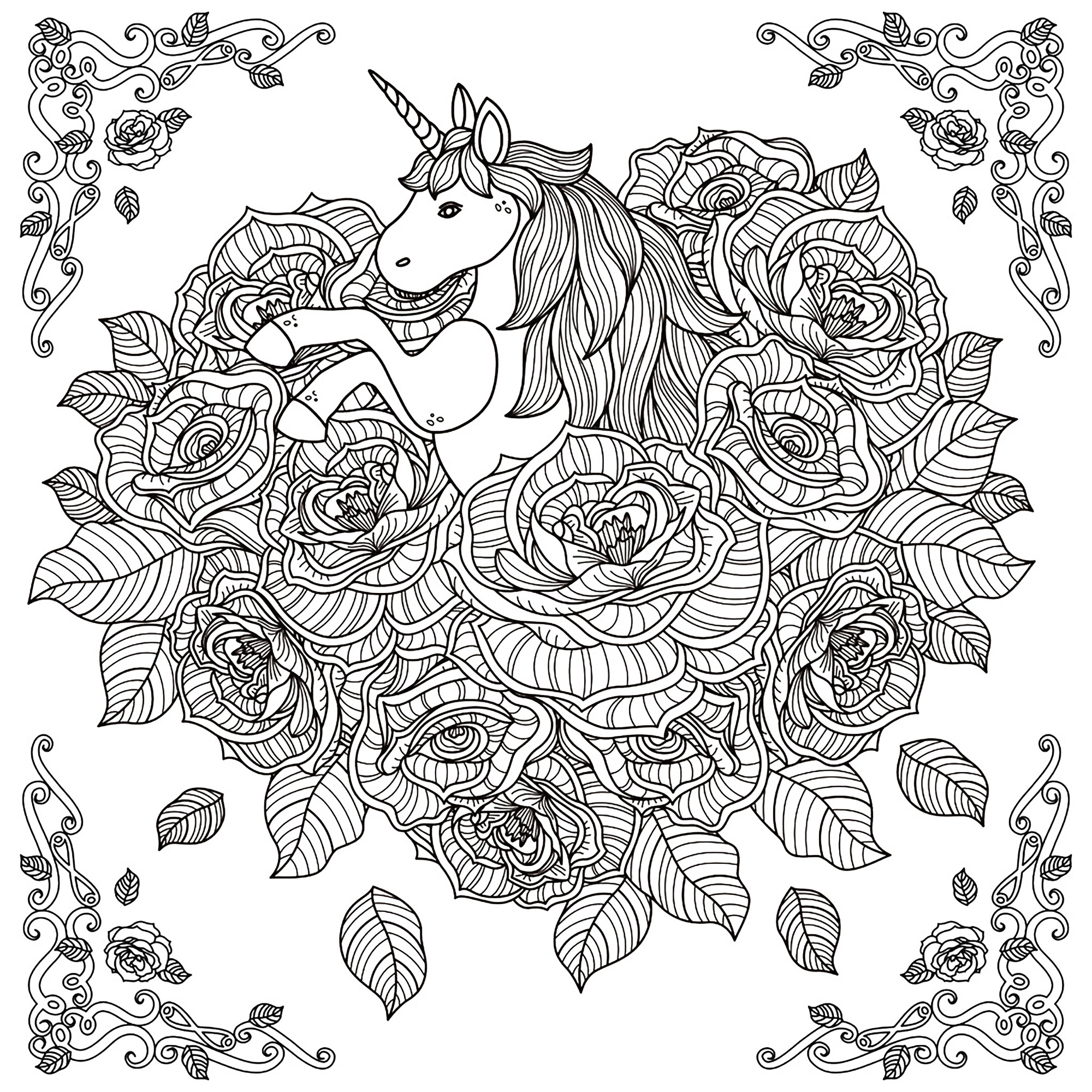 Unicorn Mandala 2000x2000 Unicorn Mandala