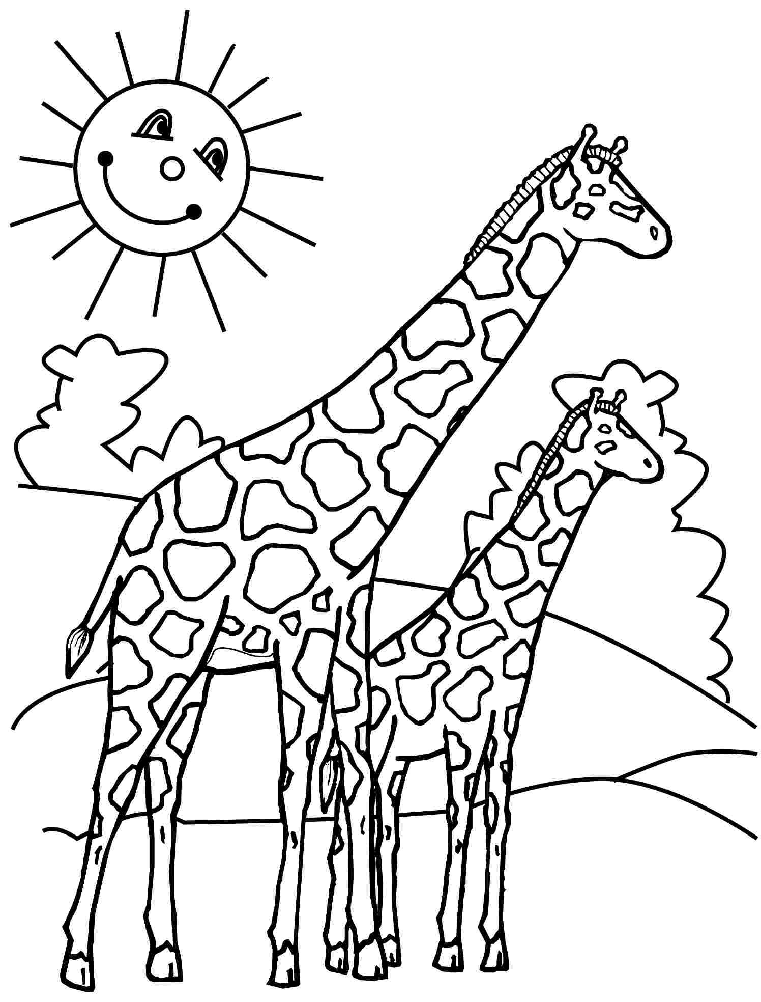 Giraffe Coloring Pages Coloringsuite Gallery 1496x1968 Giraffe Coloring Pages Coloringsuite Gallery