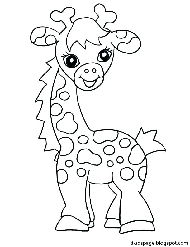 Giraffe Color Page 610x790 Giraffe Color Page