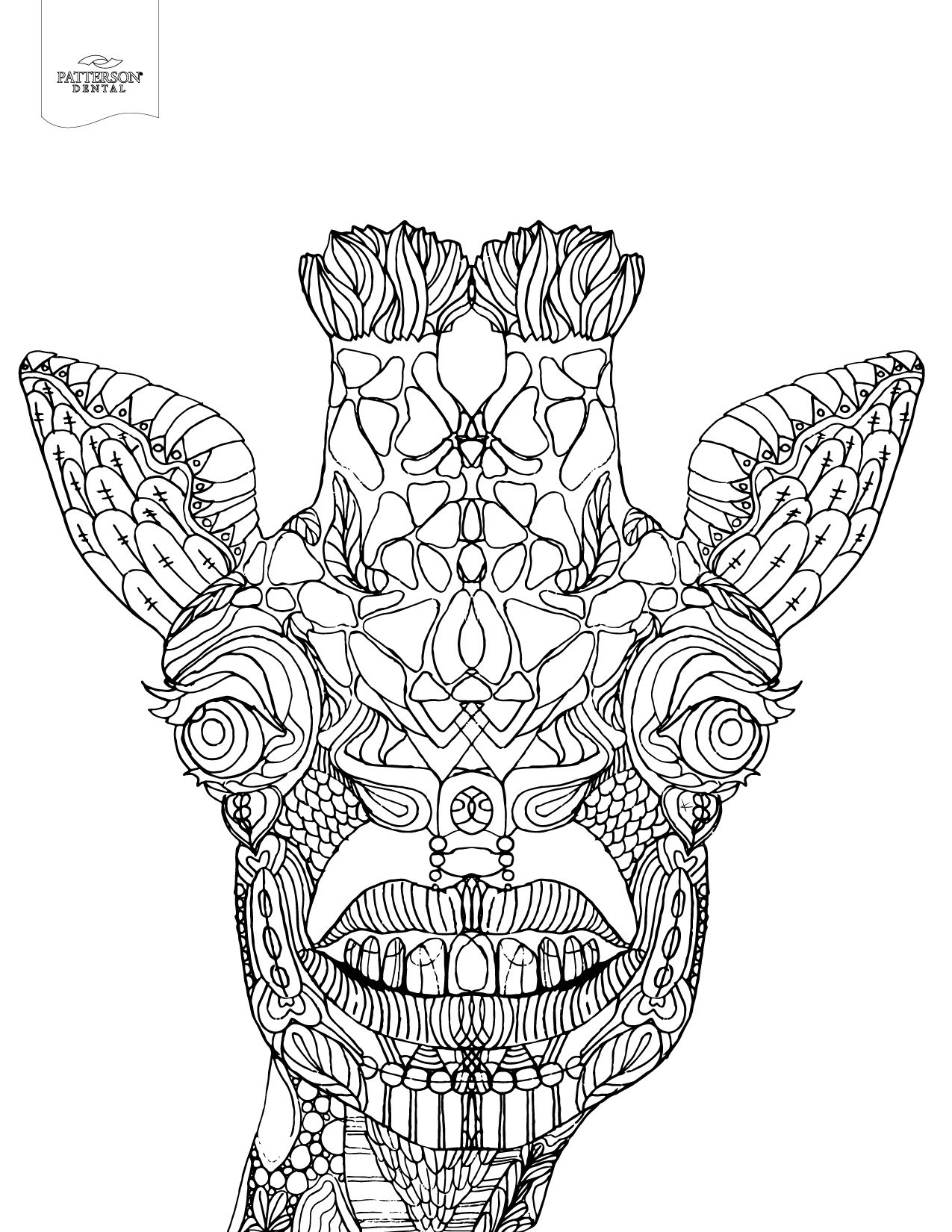 Astonishing Toothy Adult Coloring Printable Off The Cusp Pict 1275x1650 Astonishing Toothy Adult Coloring Printable Off The Cusp Pict