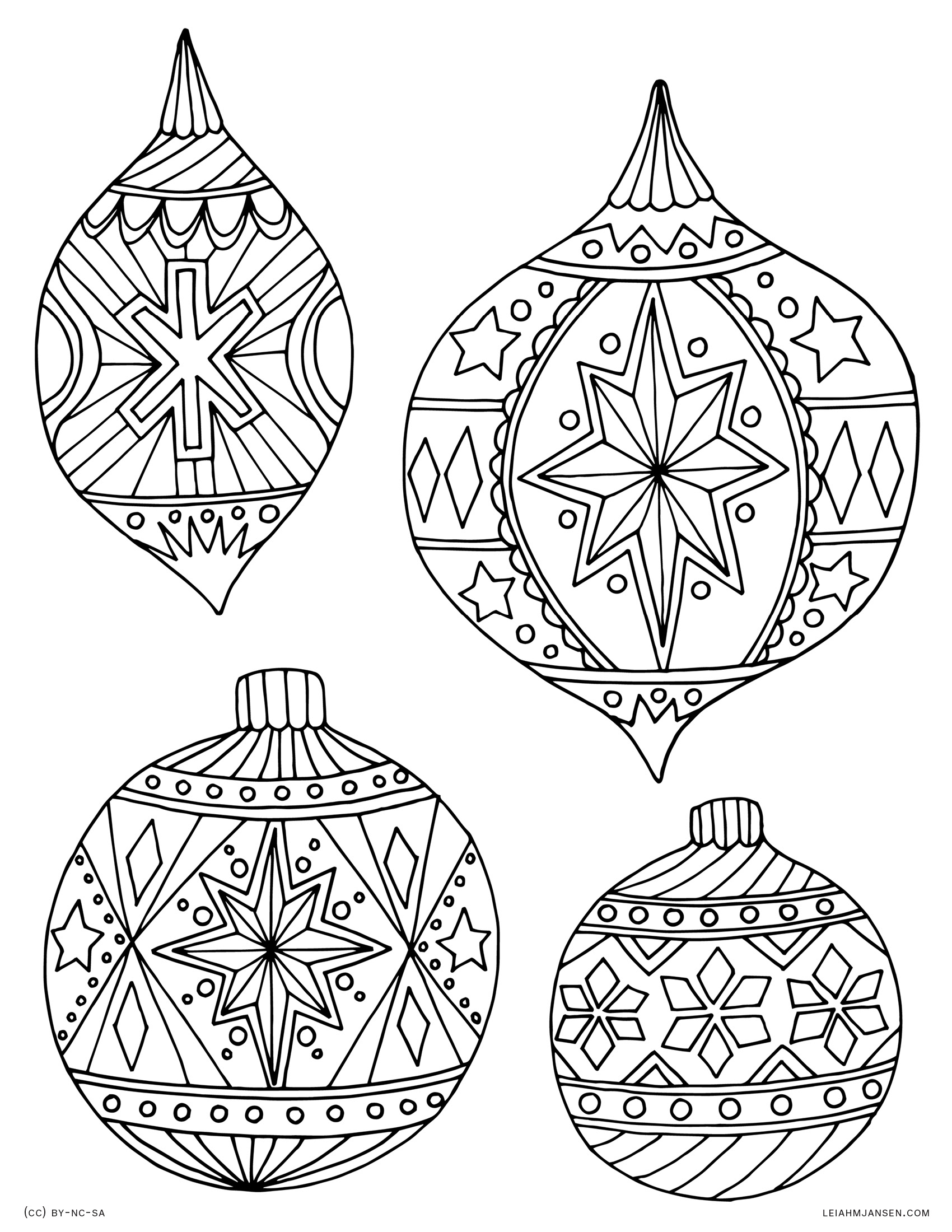 1700x2200 Holiday Coloring Pages For Adults Within