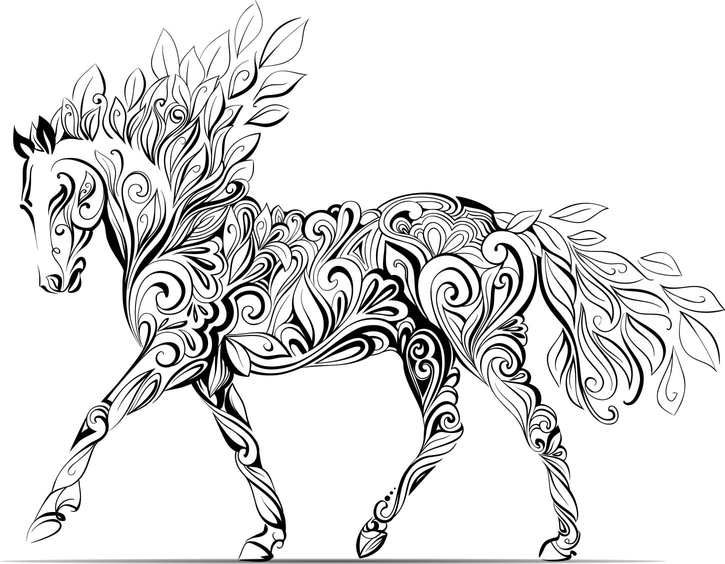 1450x1128 Inspiring Horse Coloring Pages For Adults New Theotix Me