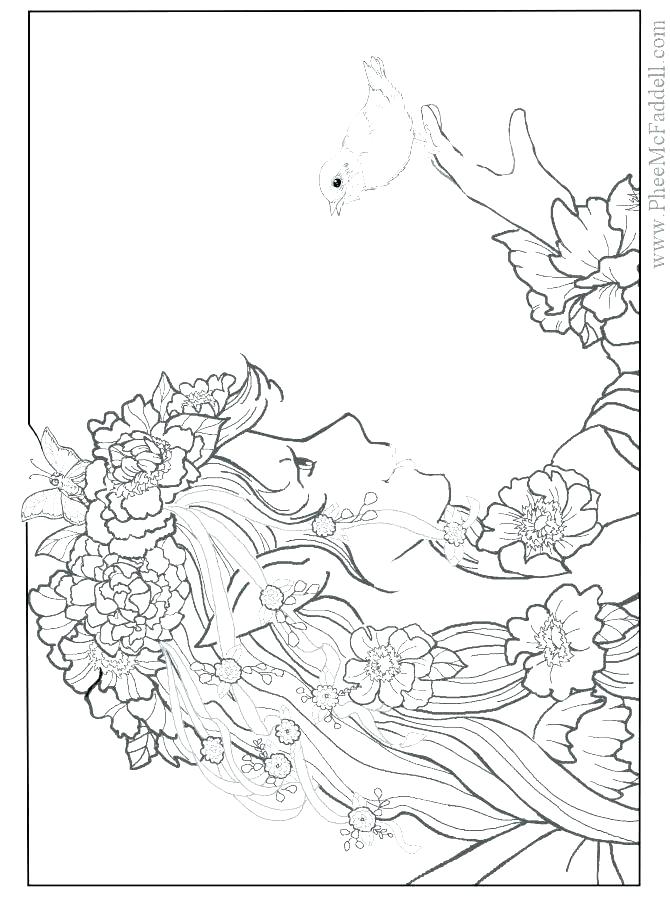 670x900 Realistic Mermaid Coloring Pages Download And Print For Free