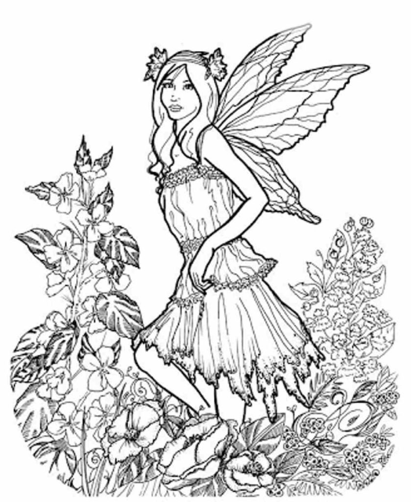 Fairy Coloring Pages For Adults Printable Kids Colouring Pages 839x1024 Fairy Coloring Pages For Adults Printable Kids Colouring Pages