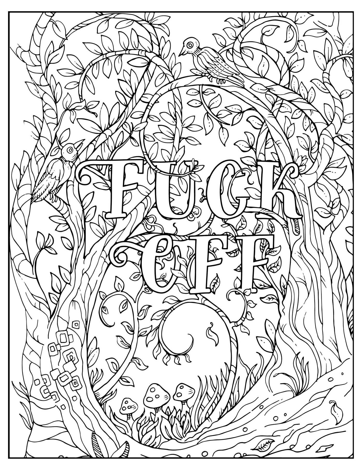 Swear Word Coloring Pages Free Free Printable Adult Coloring 1399x1817 Swear Word Coloring Pages Free Free Printable Adult Coloring