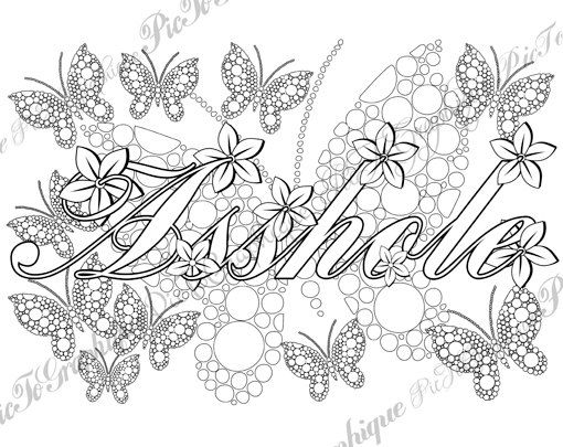 Swear Sshole Adult Coloring Page The Swearing By Pictographique 510x405 Swear Sshole Adult Coloring Page The Swearing By Pictographique