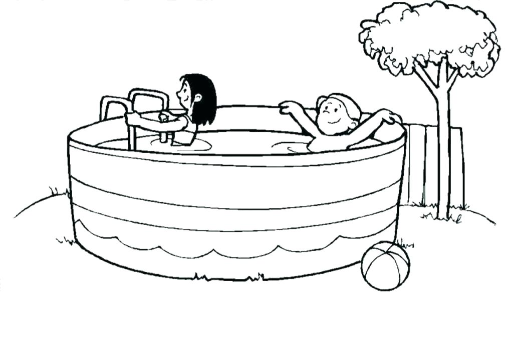 1024x686 Swimming Coloring Page Swimming Coloring Page Pool Coloring Pages