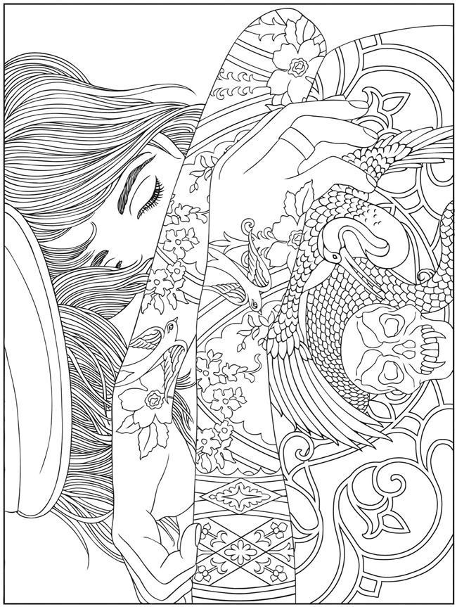 Adult Tattoo Coloring Pages