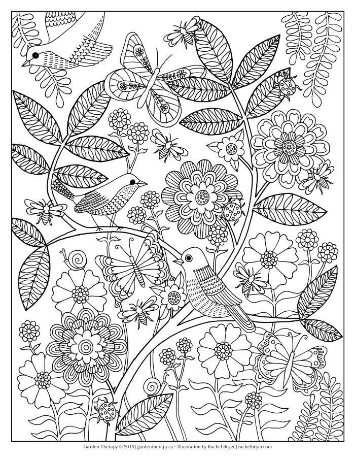 700x906 Life's A Garden Adult Coloring Page