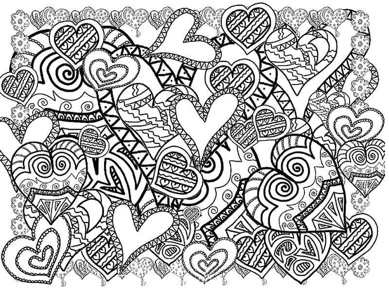 800x597 Elegant Valentines Day Coloring Pages For Adults Or Heart Coloring