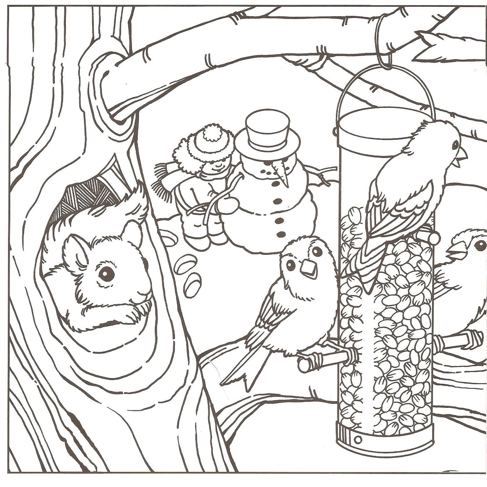 Winter Coloring Pages Learning Printable 1600x1600 Winter Coloring Pages Learning Printable