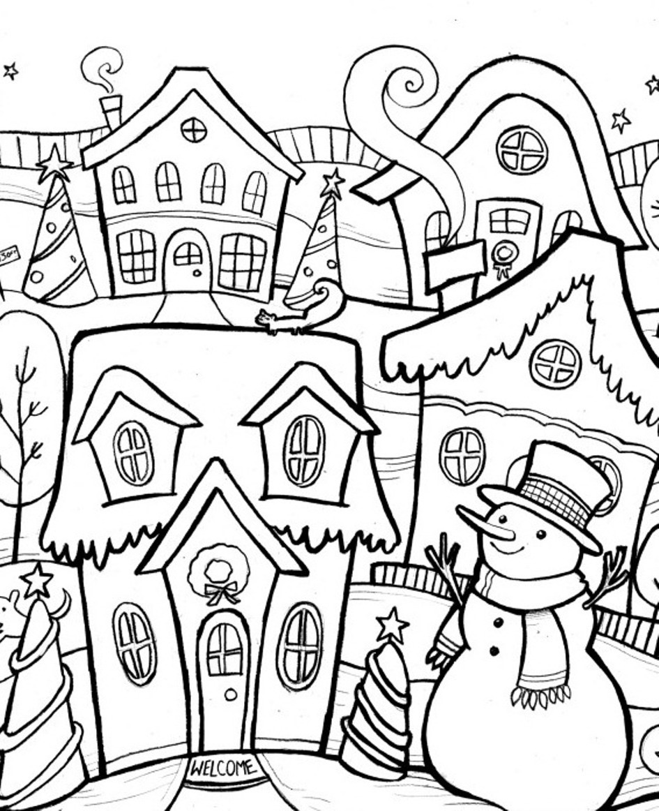 Adult Winter Coloring Pages 945x1162 Adult Winter Coloring Pages