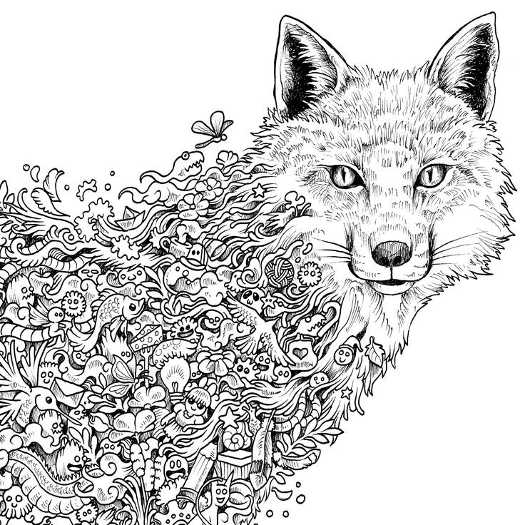 736x736 Wolf Coloring Pages For Adults Free Printable Animal Mandala