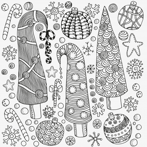 Christmas Coloring Anti Stress Therapy 3 Christmas Colors 500x500 Christmas Coloring Anti Stress Therapy 3 Christmas Colors
