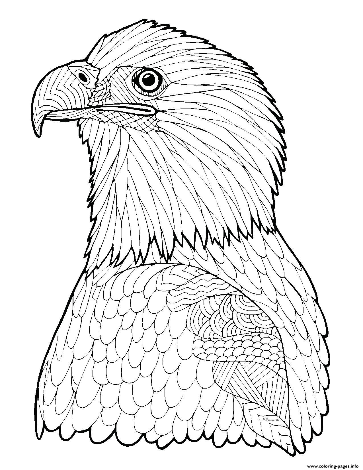Bald Eagle Zentangle Page Adult Hard Advanced Coloring Pages Printable 1275x1650 Bald Eagle Zentangle Page Adult Hard Advanced Coloring Pages Printable