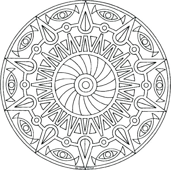 Advanced Coloring Pages To Print Owl Mandala Coloring Page Free 595x590 Advanced Coloring Pages To Print Owl Mandala Coloring Page Free