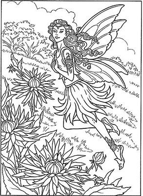Advanced Fairy Coloring Pages