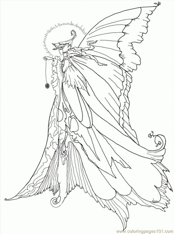 Advanced Fairy Coloring Pages at GetColorings.com | Free printable ...