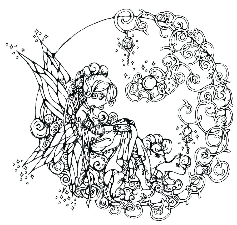 Advanced Fantasy Coloring Pages at GetColorings.com | Free printable