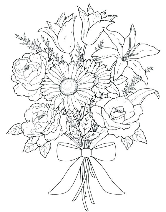 Advanced Flower Coloring Pages Printable Coloring Pages For Adults 564x720 Advanced Flower Coloring Pages Printable Coloring Pages For Adults