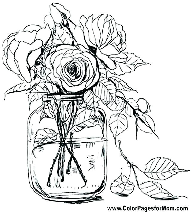 Advanced Flower Coloring Pages To Print Cute Flower Coloring Pages 640x712 Advanced Flower Coloring Pages To Print Cute Flower Coloring Pages
