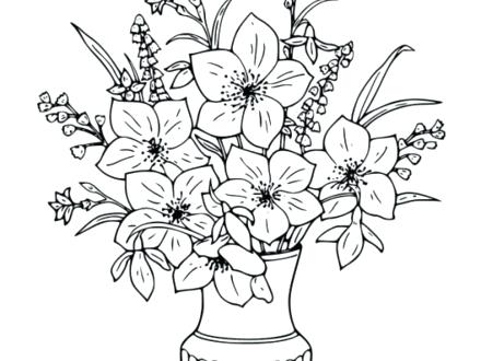Advanced Flower Coloring Pages Advanced Flower Coloring Pages 440x330 Advanced Flower Coloring Pages Advanced Flower Coloring Pages